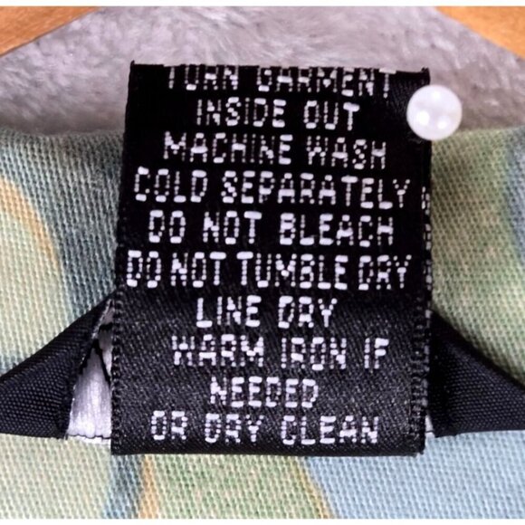 Denim Jacket 3/4 Sleeves L Multiples Pastel Blue Green Brass Accents Open Front - Picture 10 of 15